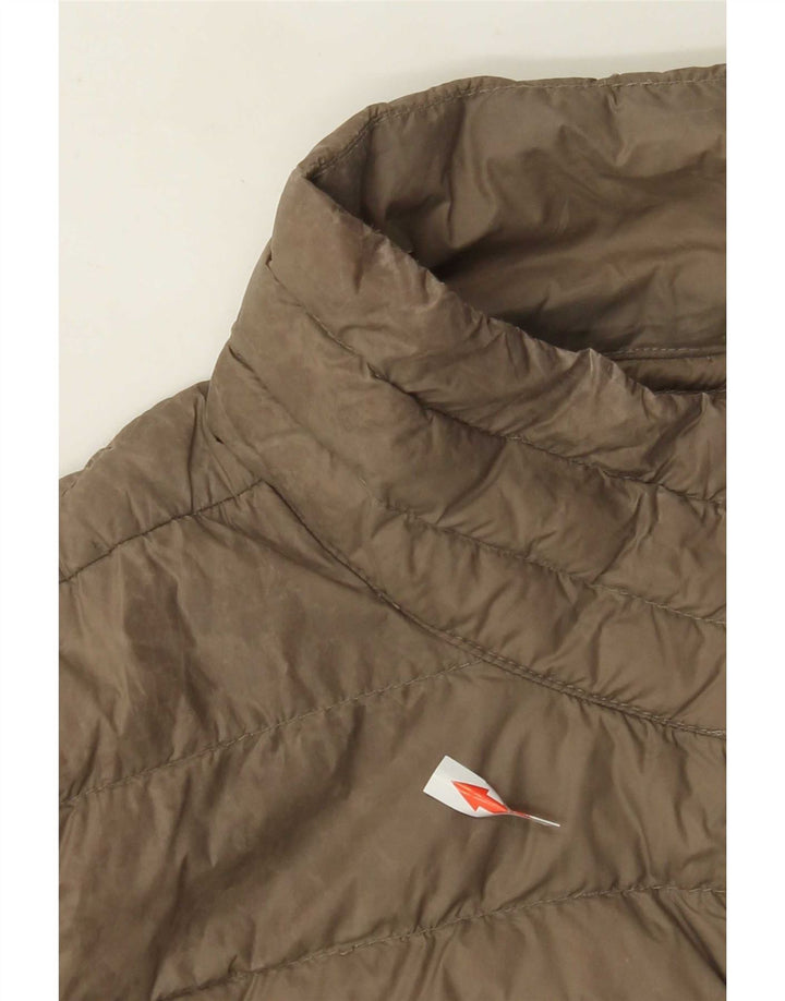 Puffa Womens Padded Jacket UK 14 Large Brown Polyamide