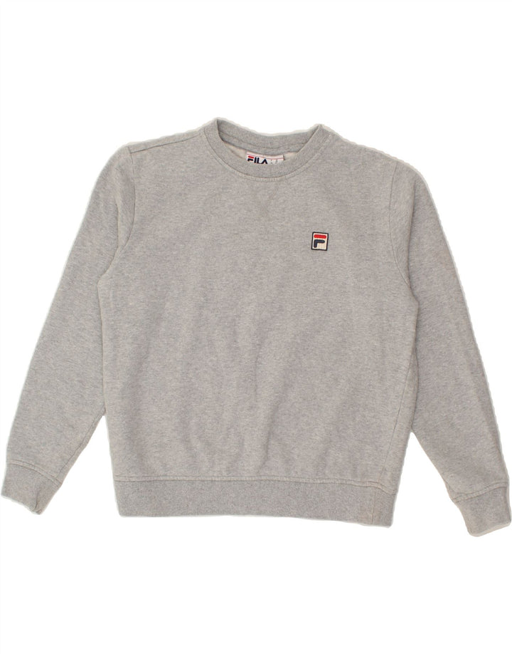 FILA Womens Sweatshirt Jumper UK 14 Medium Grey Cotton Vintage Fila and Second-Hand Fila from Messina Hembry 