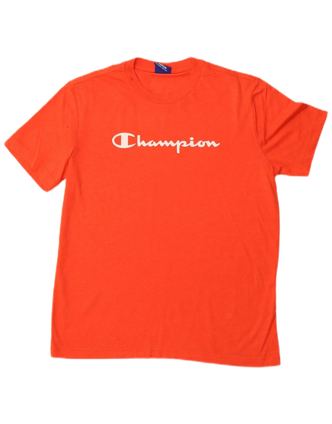 CHAMPION Mens Graphic T-Shirt Top Medium Orange