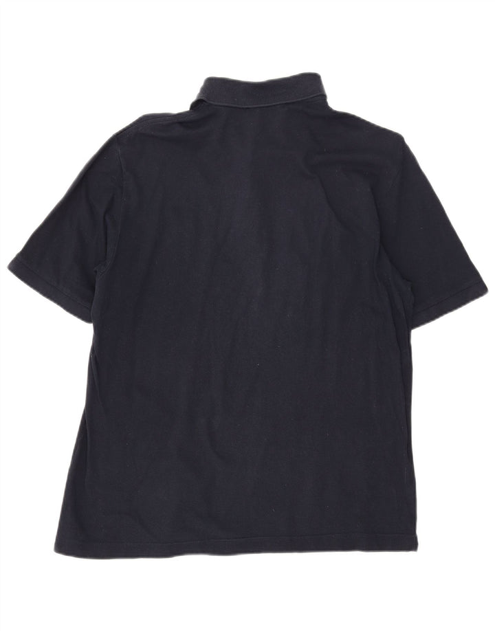 SERGIO TACCHINI Mens Polo Shirt IT 48 Medium Navy Blue Cotton