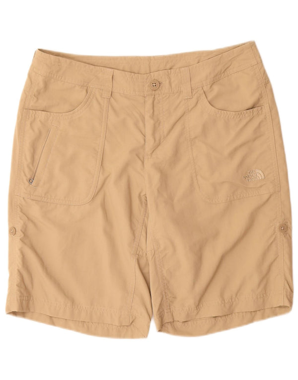 The North Face Womens High Waist Cargo Shorts US 10 Large W30  Beige Nylon