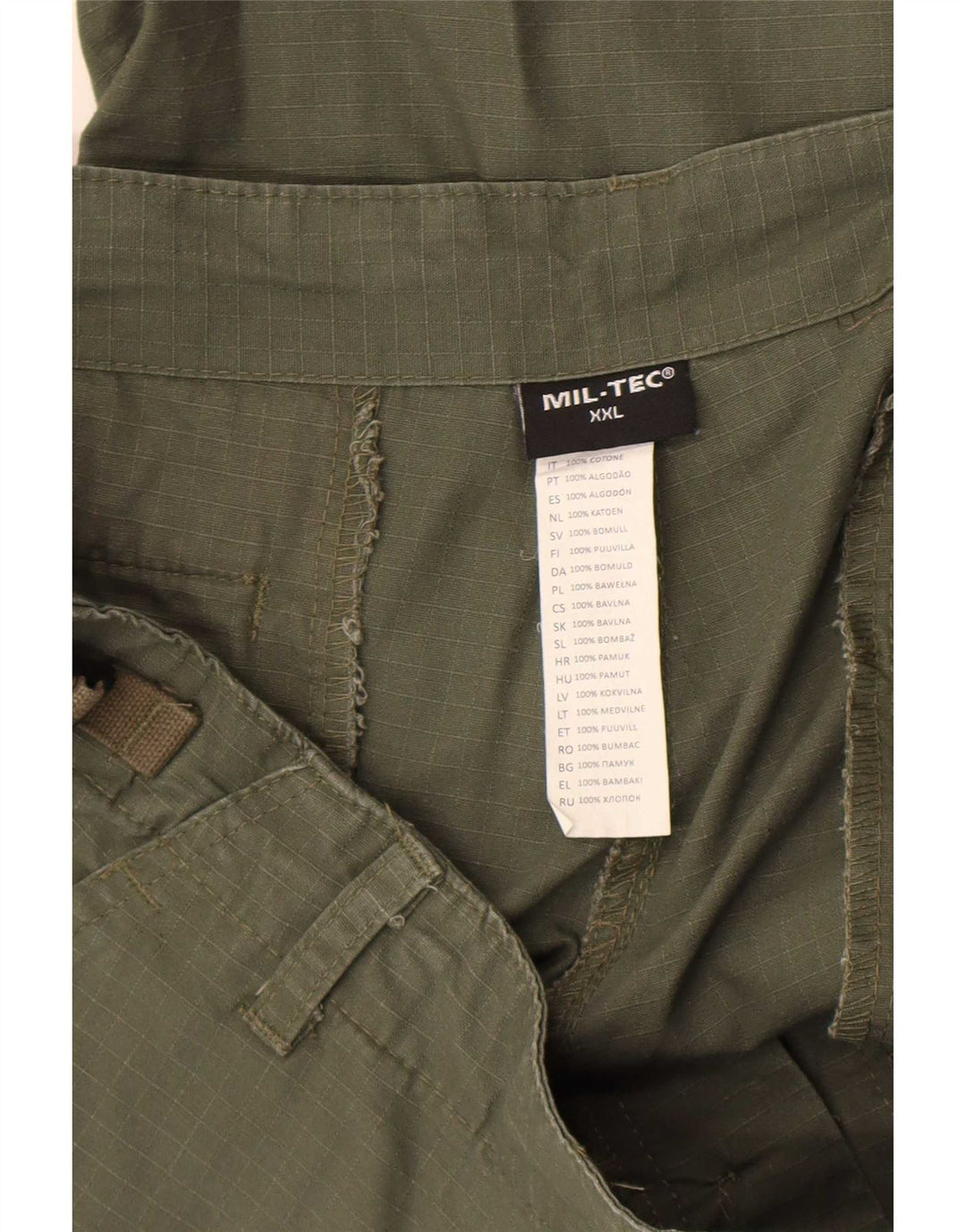 Mil-Tec Mens Cargo Shorts 2XL W42  Khaki Cotton