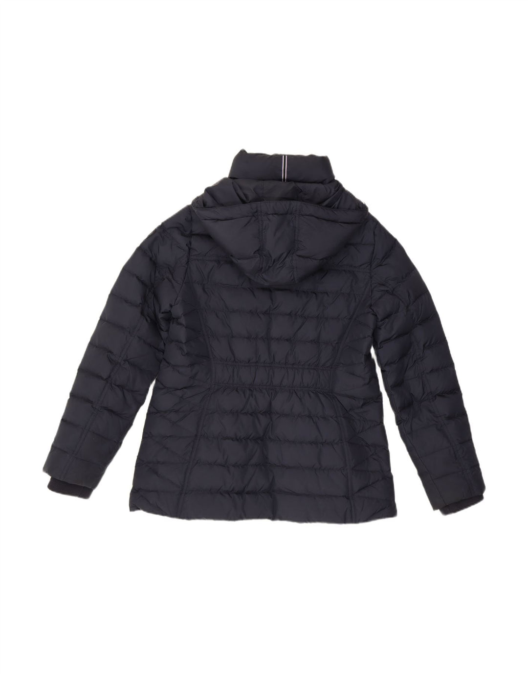 TOMMY HILFIGER Womens Hooded Padded Jacket UK 16 Large Navy Blue Polyester
