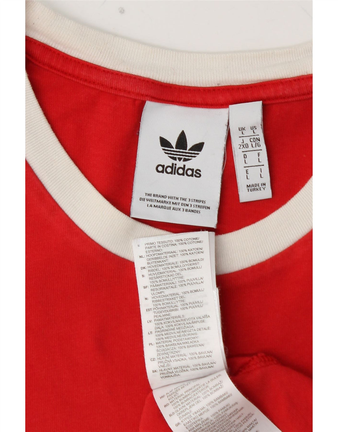 ADIDAS Mens T-Shirt Top Large Red Cotton