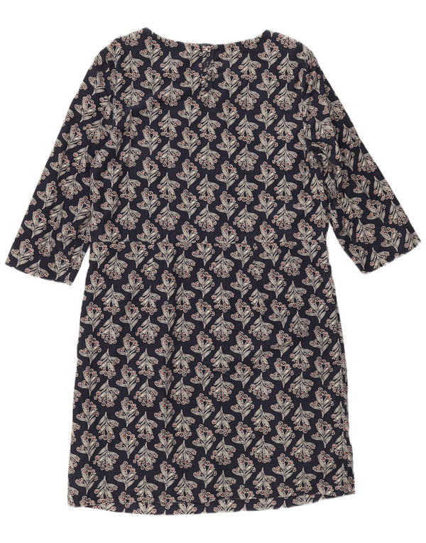 Seasalt Cornwall Womens Shift Dress UK 12 Medium Navy Blue Floral