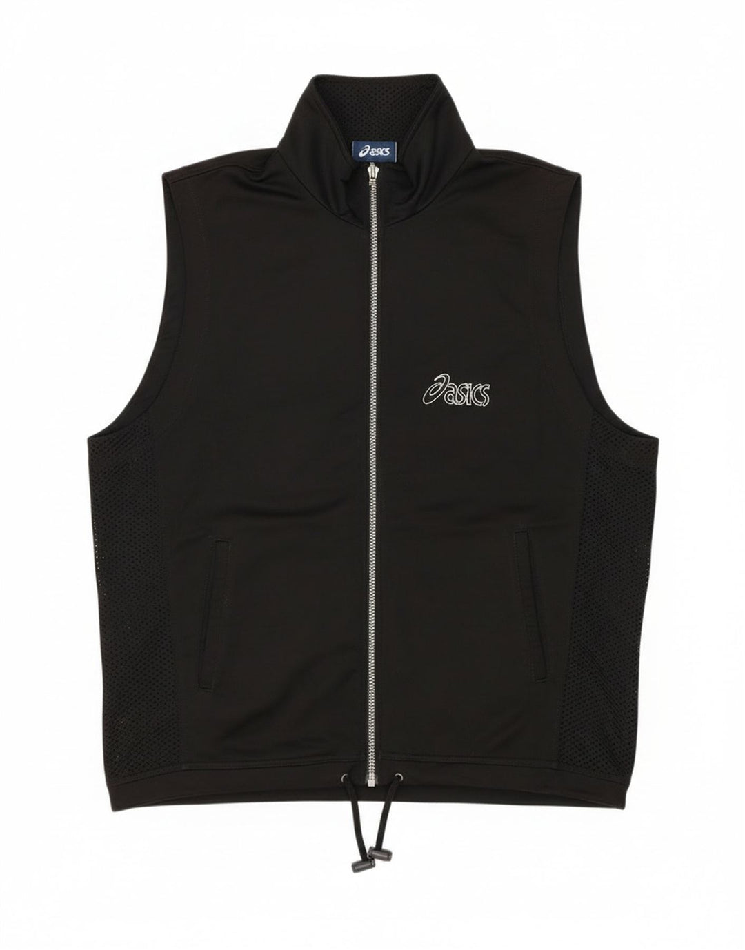 Asics Mens Graphic Sleeveless Tracksuit Top Jacket Large Black