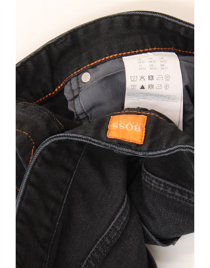 Hugo Boss Mens Slim Jeans W34 L32 Black Cotton