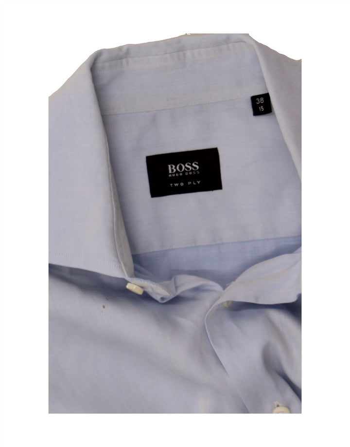 HUGO BOSS Mens Formal Shirt Size 38 15 Medium Blue Vintage Hugo Boss and Second-Hand Hugo Boss from Messina Hembry 