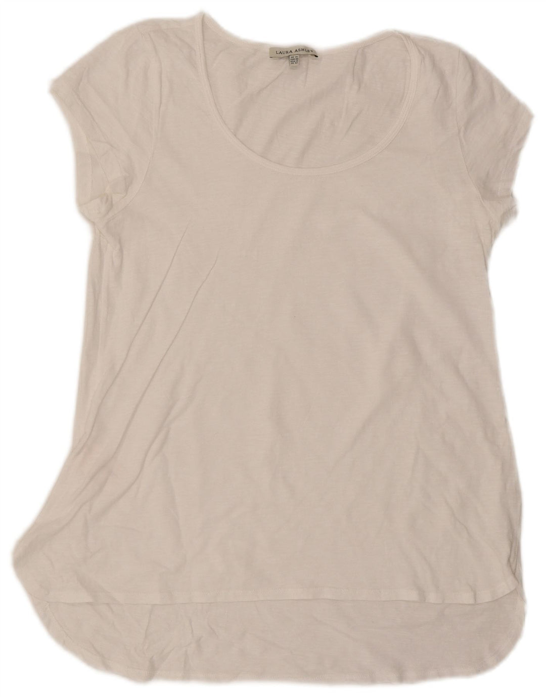 Laura Ashley Womens Tunic Top UK 14 Large White Cotton