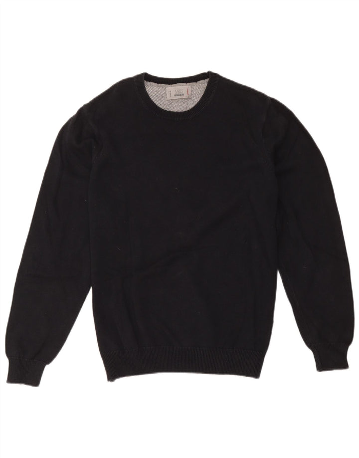Marks & Spencer Mens Regular Fit Crew Neck Jumper Sweater Medium Black