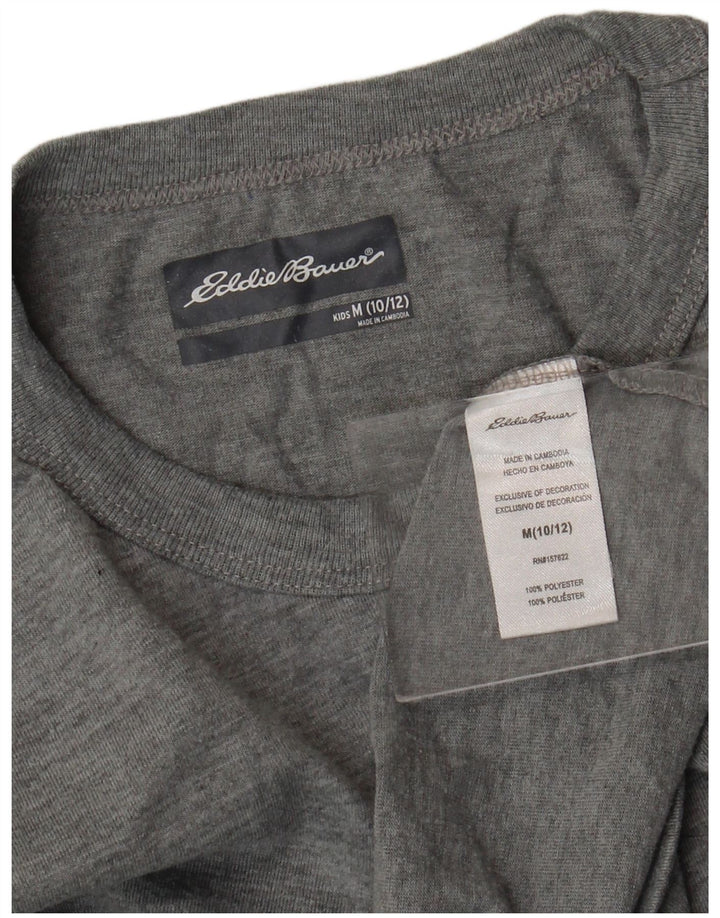 Eddie Bauer Boys T-Shirt Top 10-11 Years Medium Grey Polyester