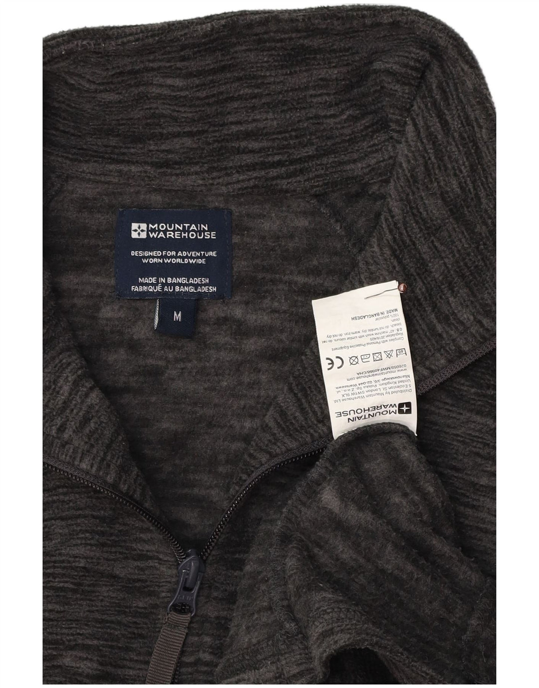 MOUNTAIN WAREHOUSE Mens Fleece Jacket UK 38 Medium Grey Polyester