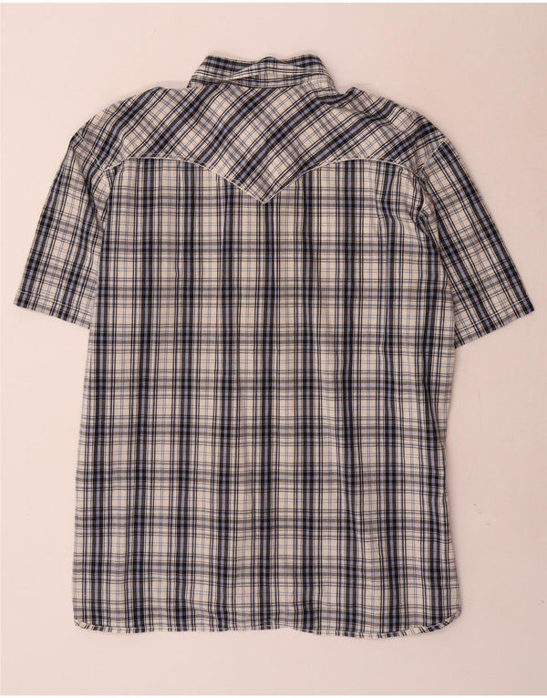 Levi's Mens Short Sleeve Shirt 2XL Blue Check Cotton