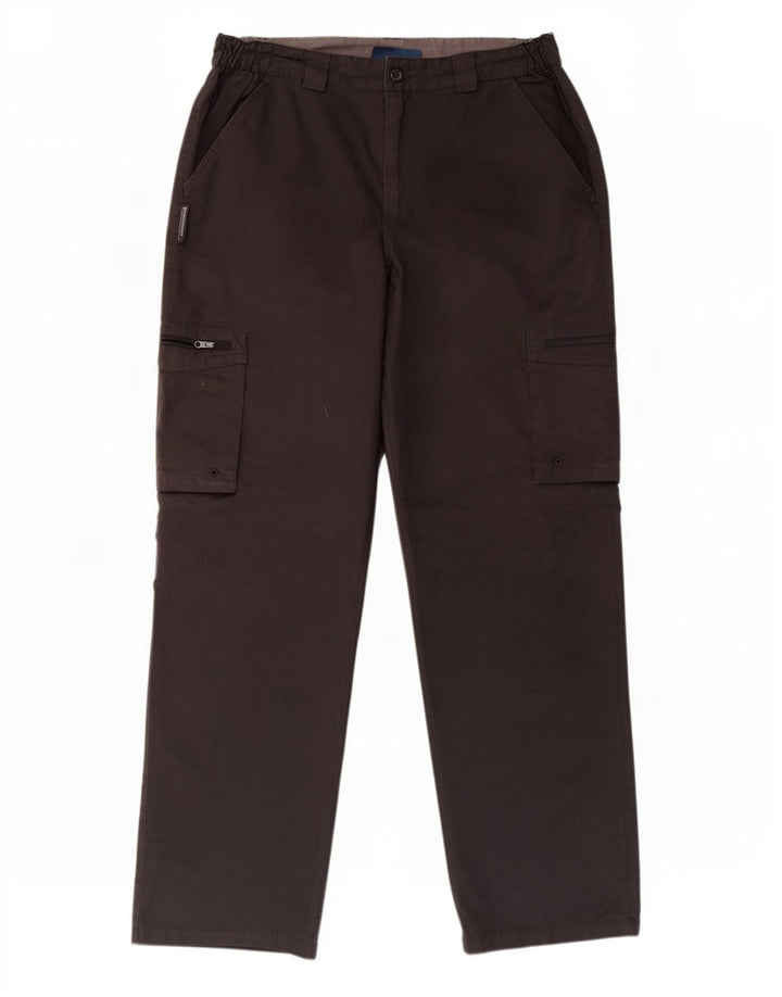 Mountain Warehouse Mens Straight Cargo Trousers W32 L30 Black Polyester
