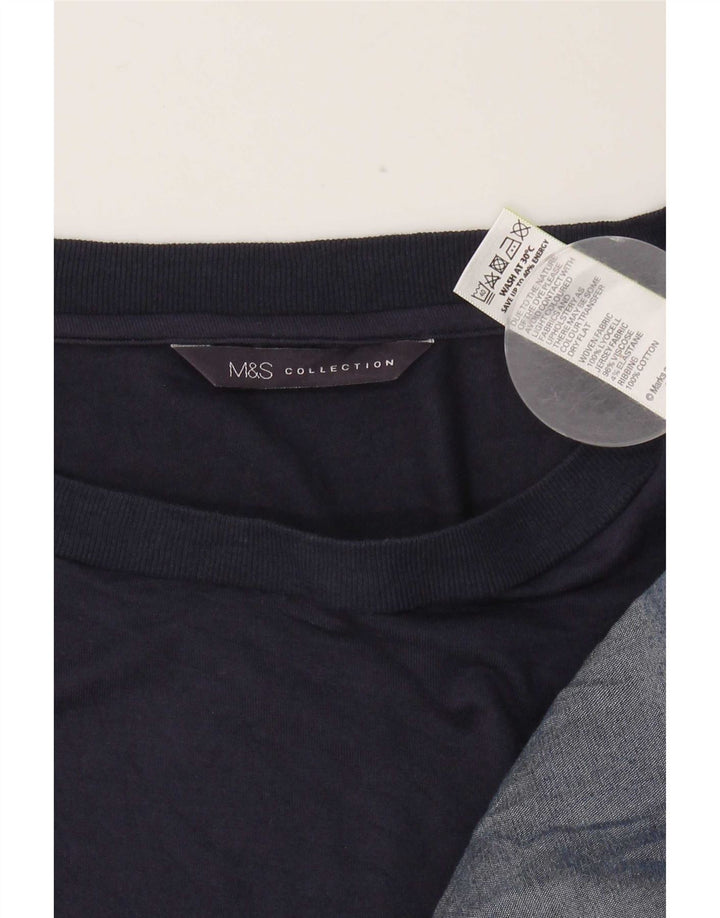 Marks & Spencer Womens Basic Dress UK 12 Medium Navy Blue Lyocell