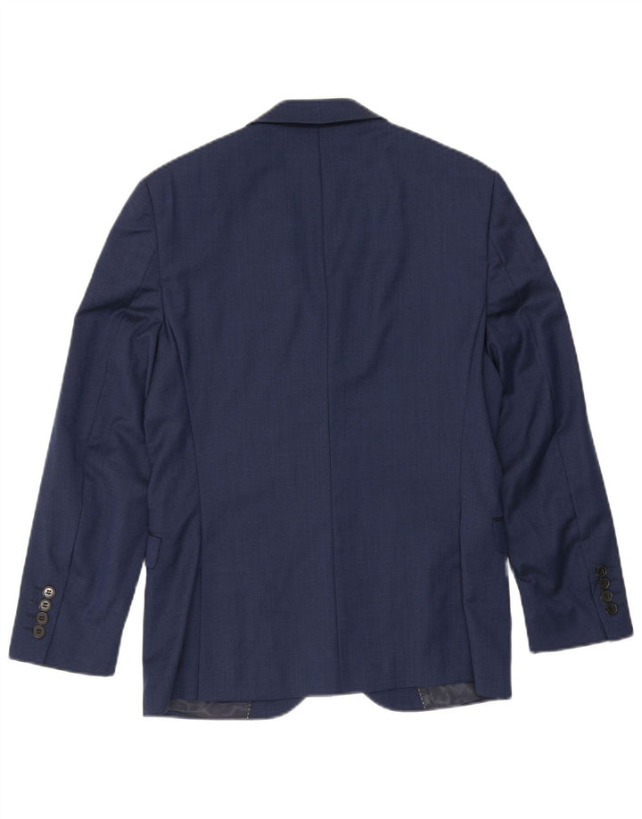 DKNY Mens 2 Button Blazer Jacket EU 48 Medium Navy Blue Wool