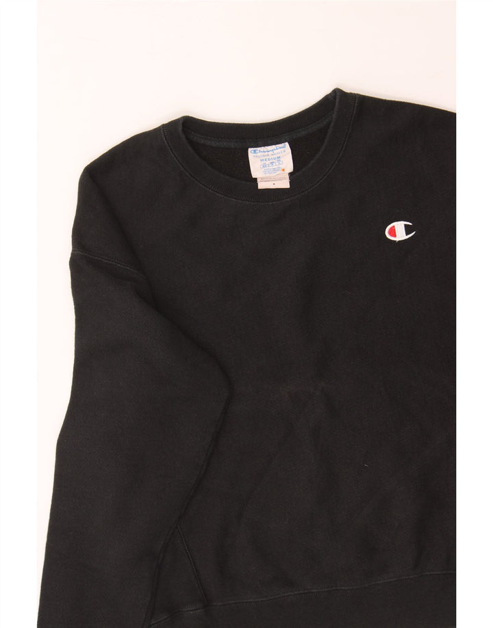 CHAMPION Womens Sweatshirt Jumper UK 14 Medium Black Cotton Vintage Champion and Second-Hand Champion from Messina Hembry 