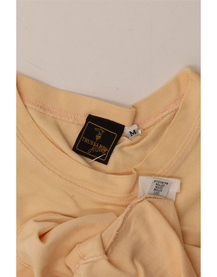 TRUSSARDI JEANS Mens T-Shirt Top Medium Yellow Cotton Vintage Trussardi Jeans and Second-Hand Trussardi Jeans from Messina Hembry 