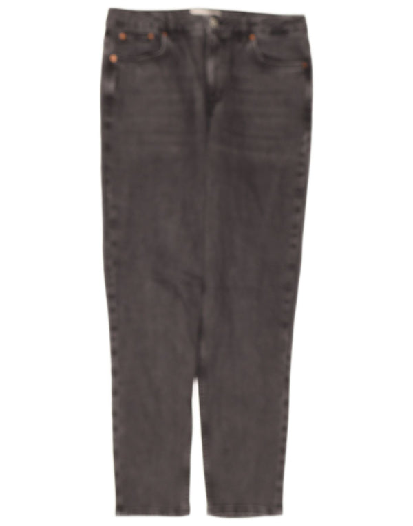 Topshop Womens Mom Tapered Jeans UK 12 Medium W30 L27 Black Cotton