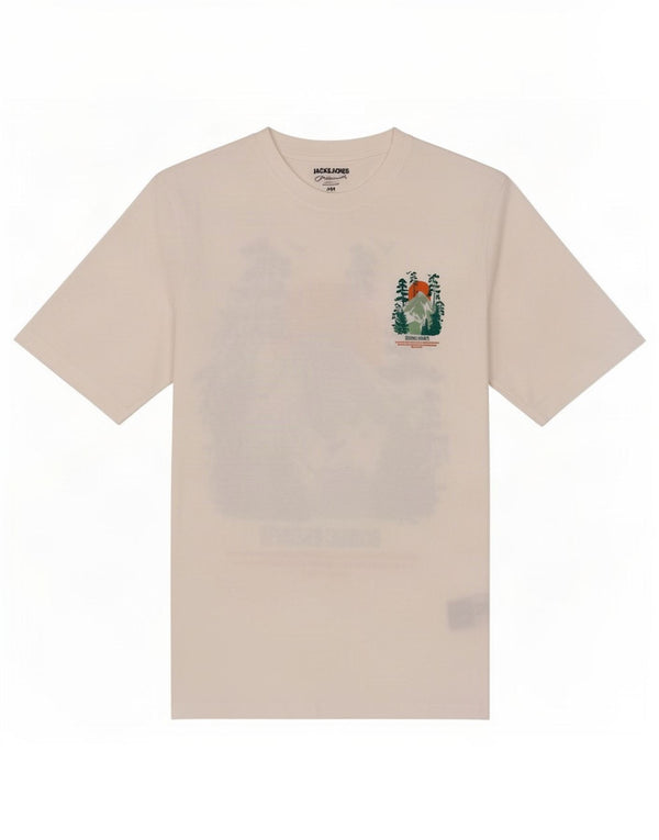 Jack & Jones Mens Graphic T-Shirt Top Medium White Cotton