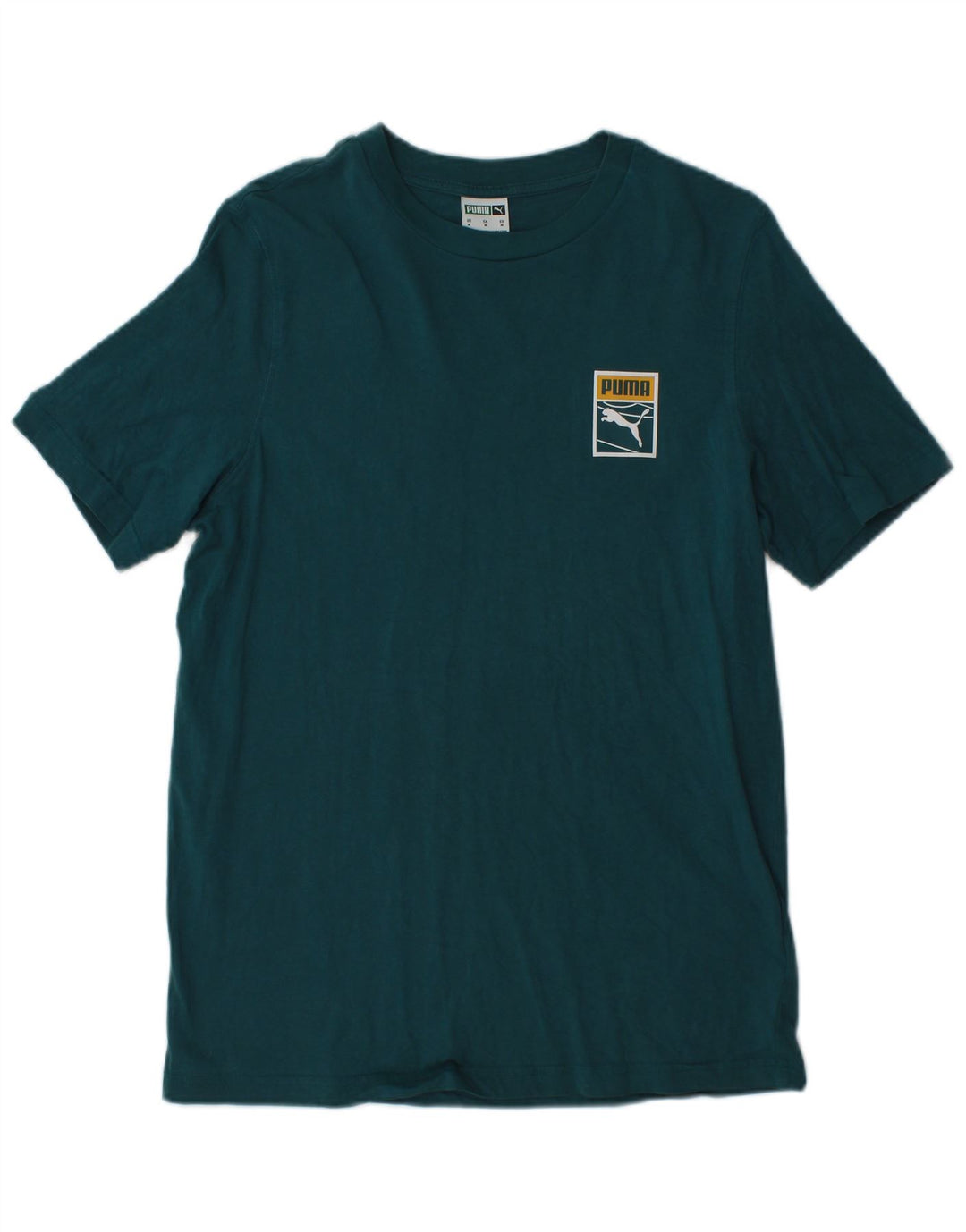 PUMA Mens Graphic T-Shirt Top Medium Green Cotton