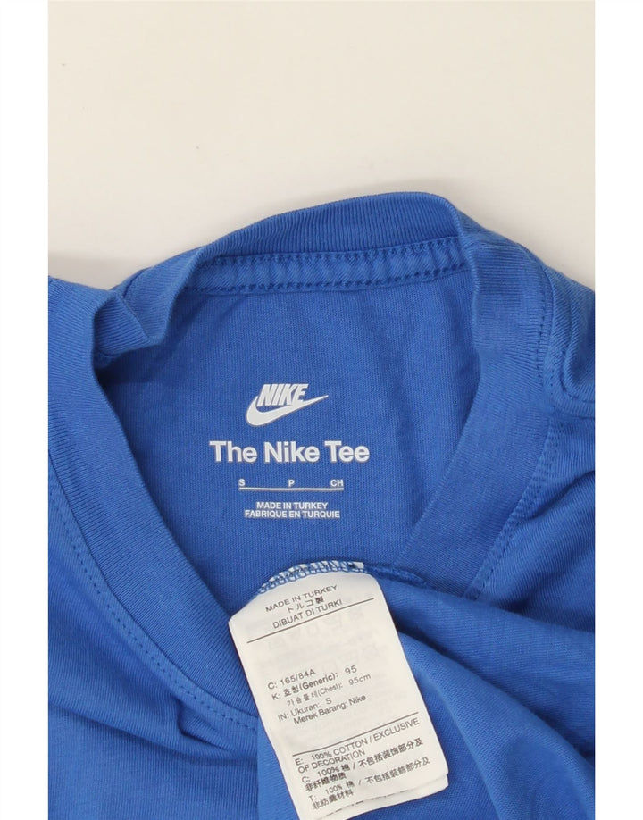 NIKE Mens Graphic T-Shirt Top Small Blue Cotton