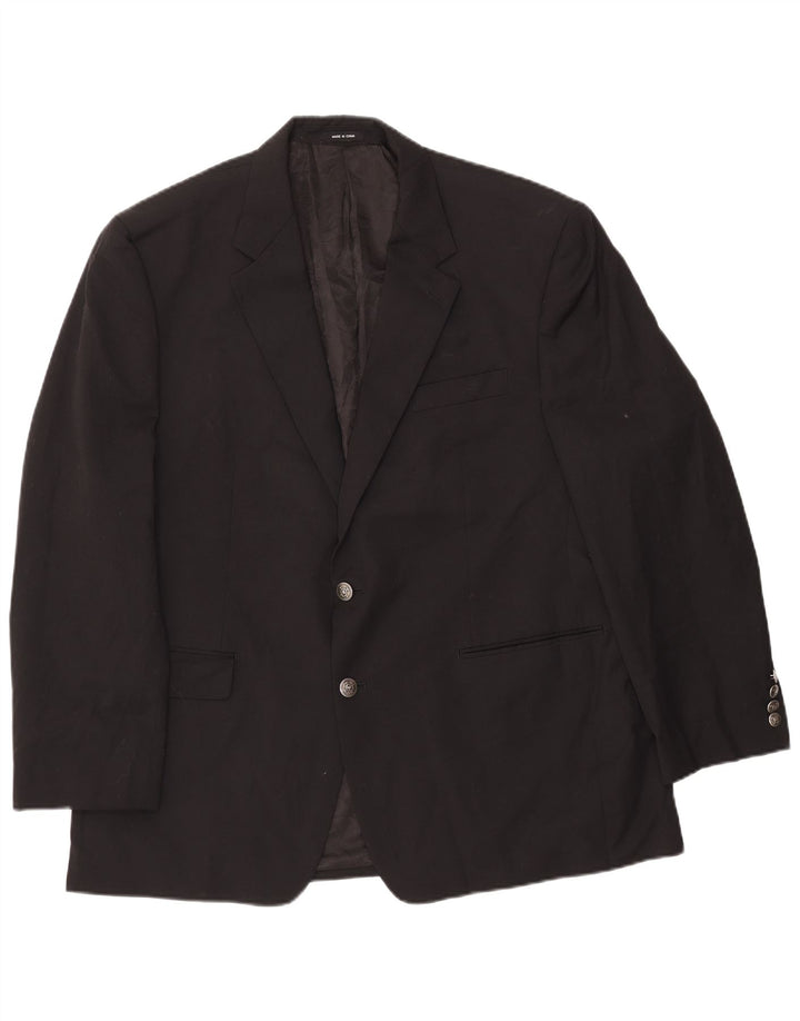 Ralph Lauren Mens 2 Button Blazer Jacket UK 46 2XL Black Wool