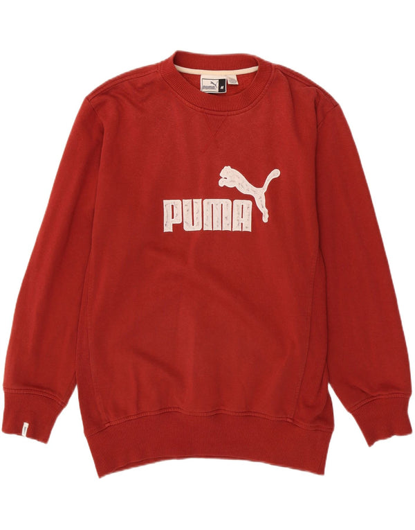 PUMA Mens Graphic Sweatshirt Jumper Medium Red