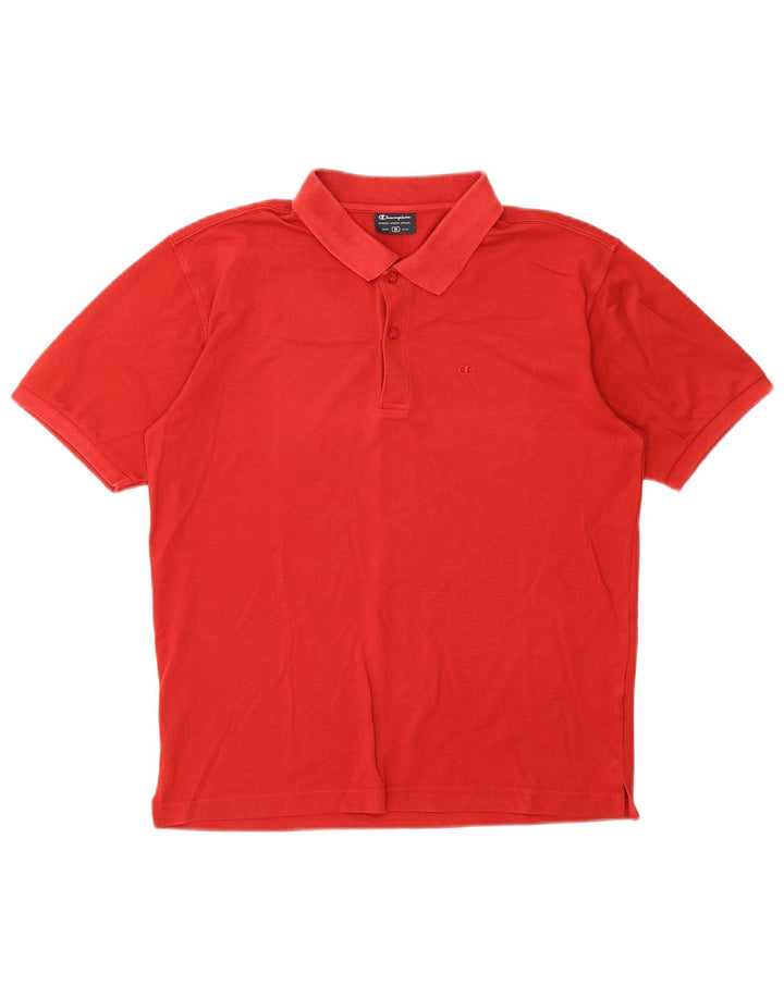 Champion Mens Polo Shirt Medium Red