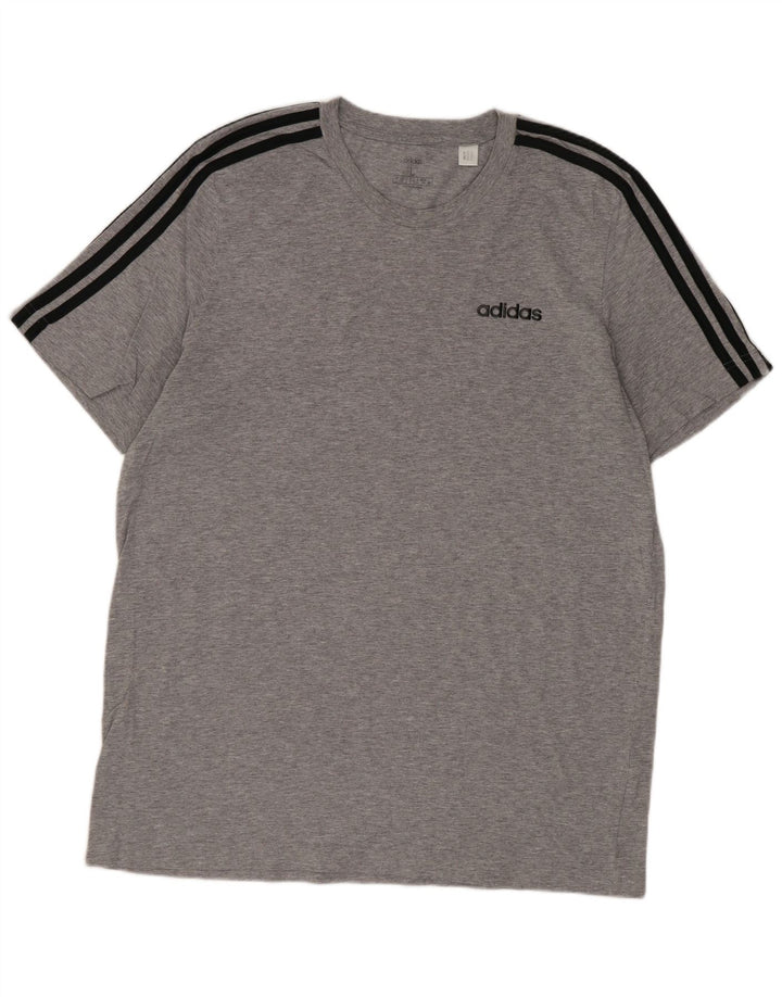 ADIDAS Mens T-Shirt Top Large Grey