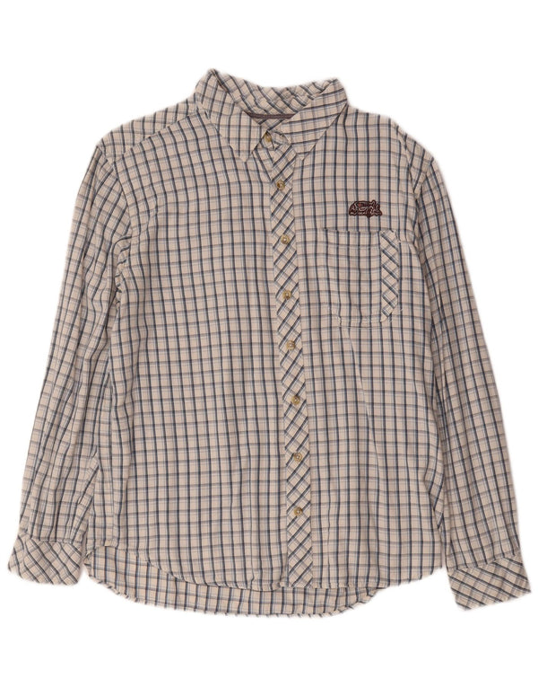 Weird Fish Mens Shirt Large White Check Cotton