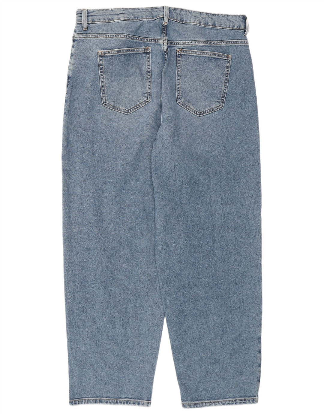 MARKS & SPENCER Womens Barrel High Waist Jeans UK 16 Large W34 L28 Blue