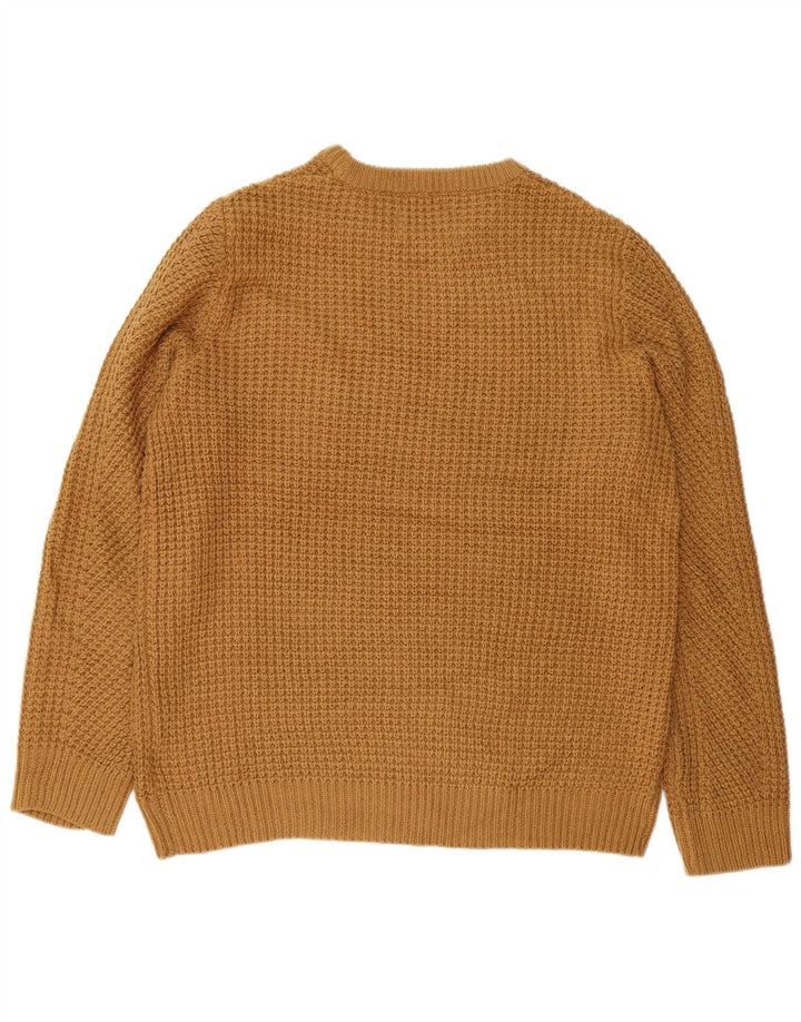 JACK & JONES Mens Core Crew Neck Jumper Sweater Large Brown Cotton