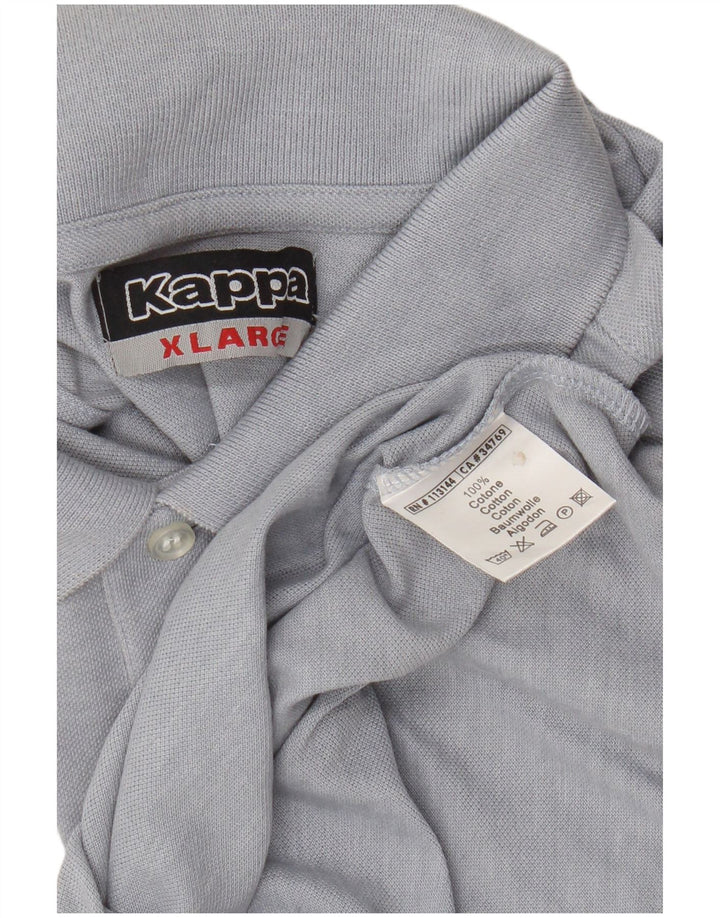 Kappa Mens Long Sleeve Polo Shirt XL Blue Cotton