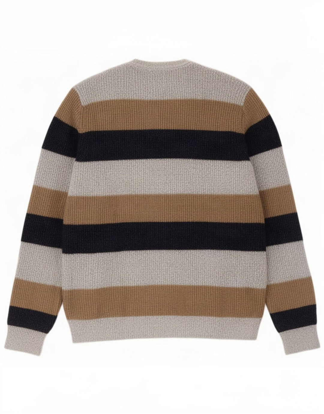 Marks & Spencer Mens Crew Neck Jumper Sweater Large Grey Colourblock