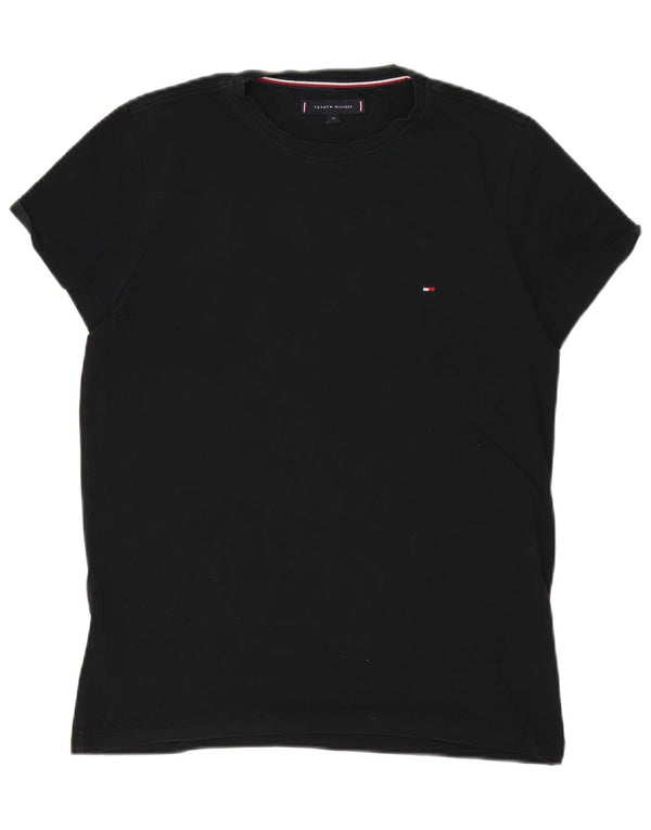 Tommy Hilfiger Mens T-Shirt Top Medium Black Cotton