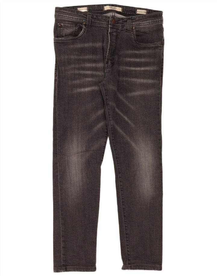 Liu Jo Mens Regular Slim Jeans W35 L30 Grey Cotton