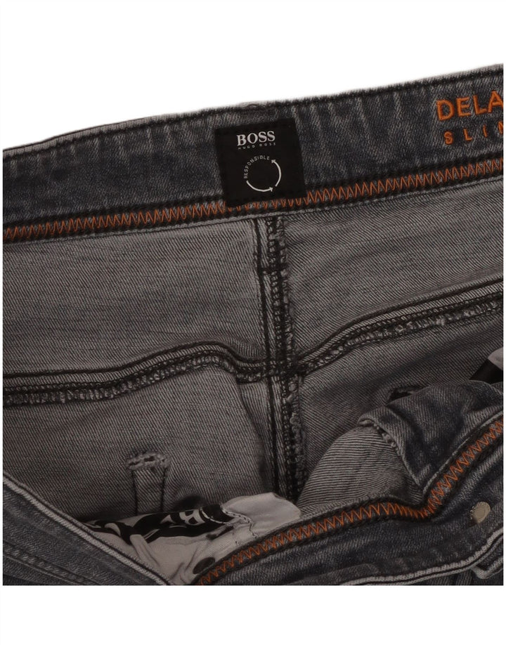 HUGO BOSS Mens Delaware Slim Jeans W36 L32 Grey