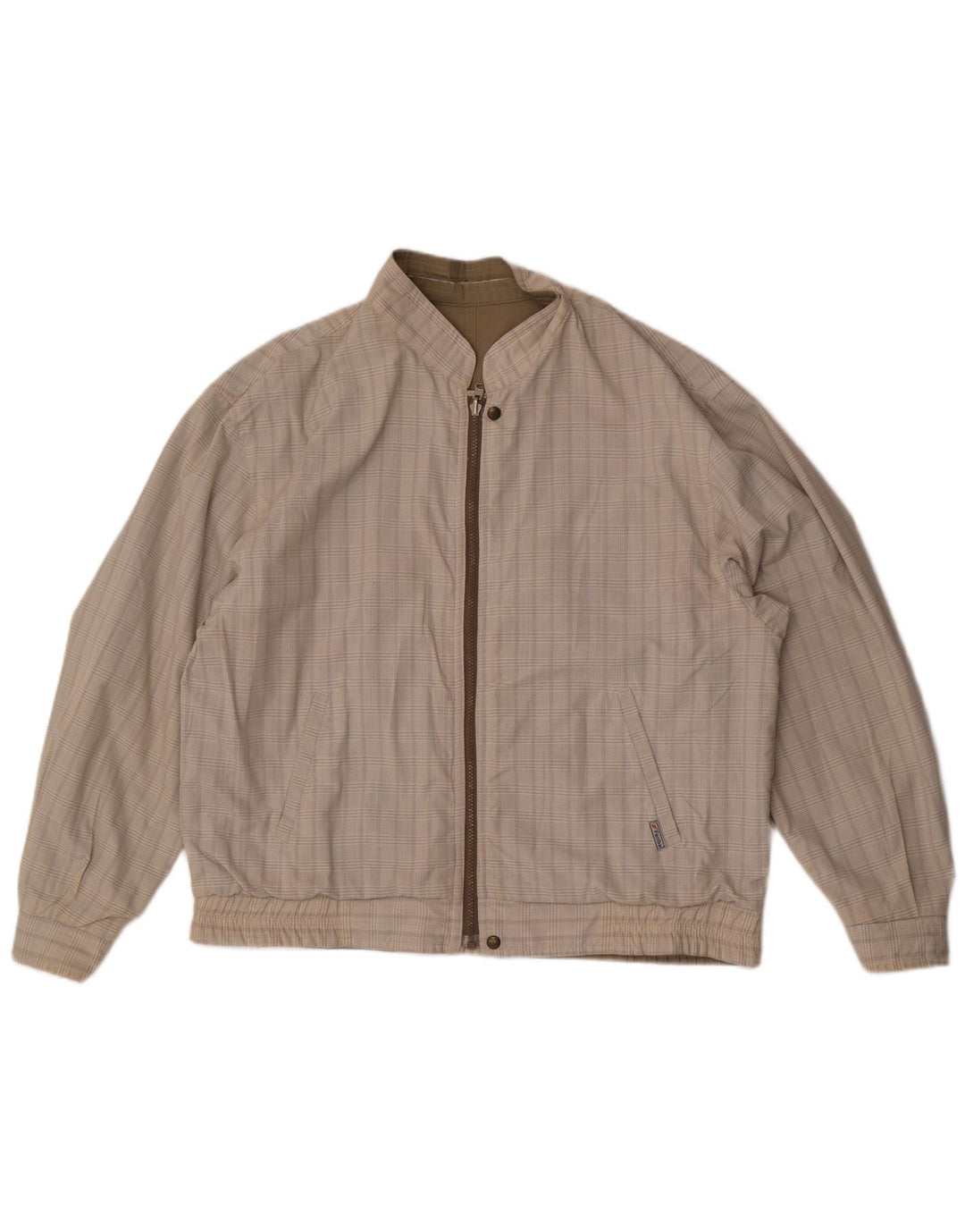 Faciba Mens Reversible Bomber Jacket IT 54 2X Khaki Polyester