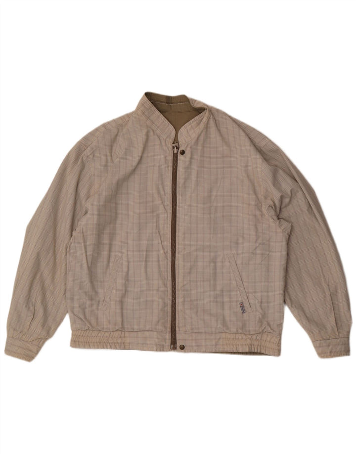 Faciba Mens Reversible Bomber Jacket IT 54 2X Khaki Polyester