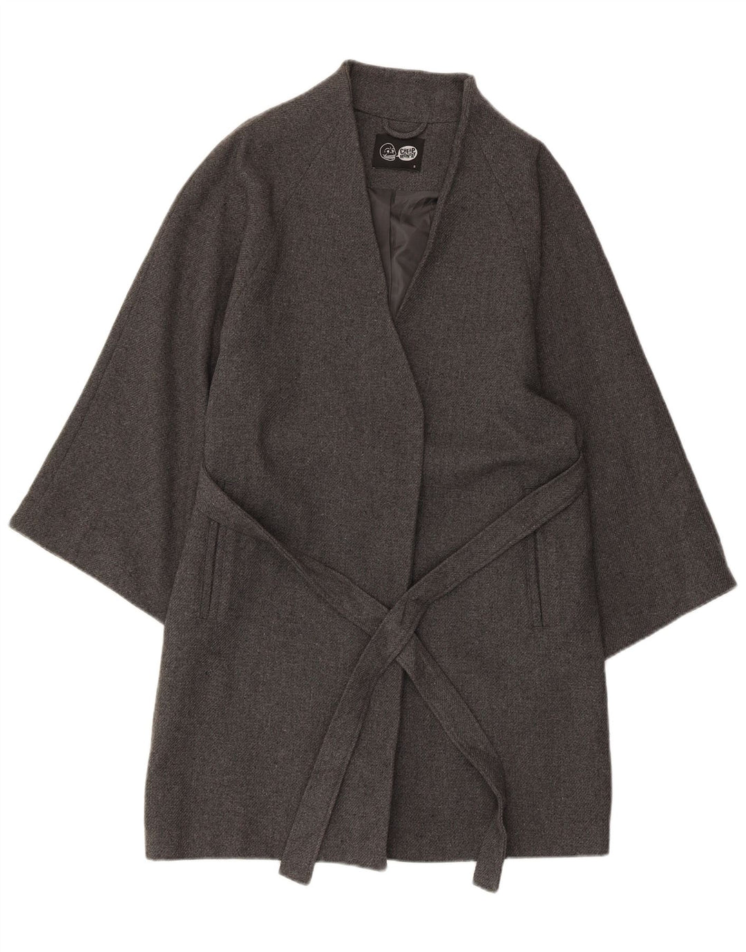 CHEAP MONDAY Womens Overcoat UK 10 Small Grey Acrylic
