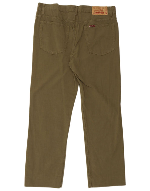 Carrera Womens Straight Casual Trousers W36 L29 Khaki Cotton