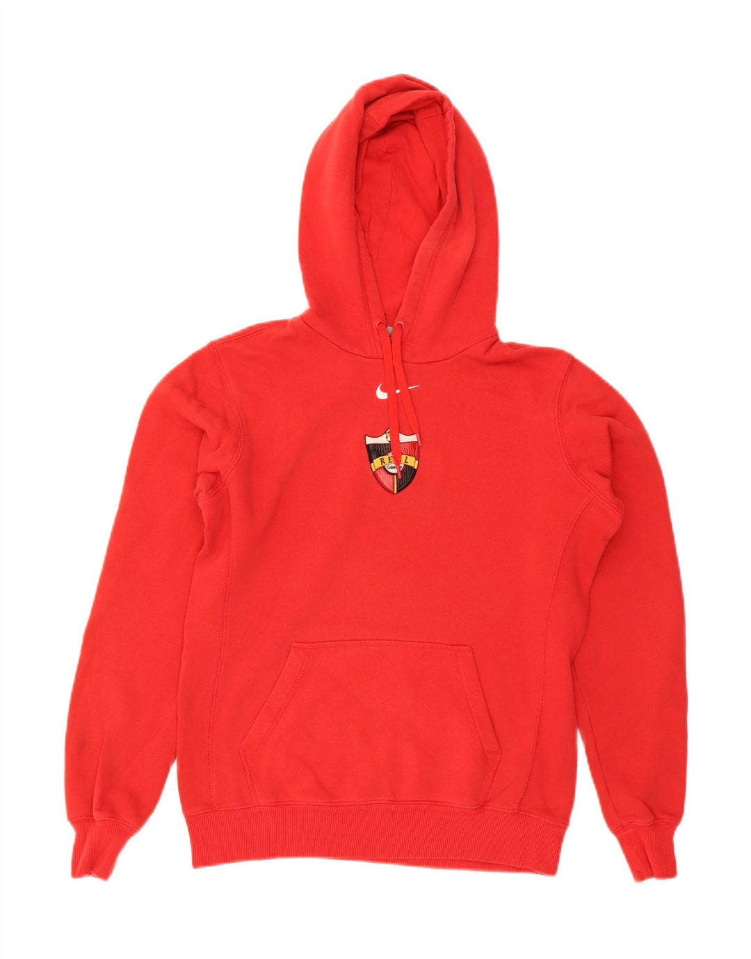 NIKE Mens Graphic Hoodie Jumper Medium Red Cotton Vintage Nike and Second-Hand Nike from Messina Hembry 