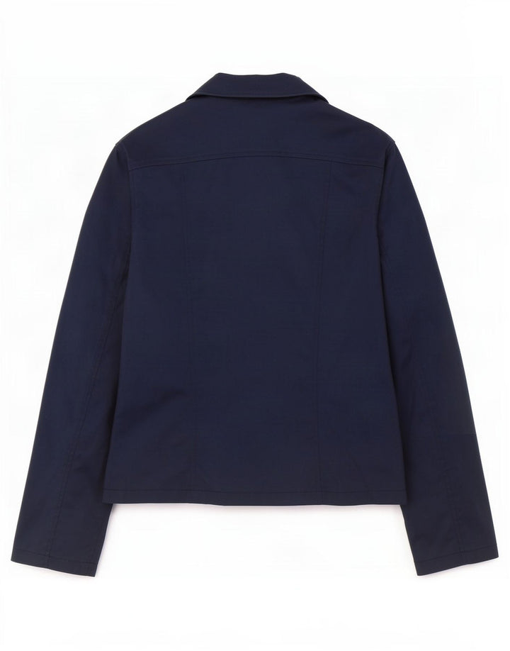 Stefanel Womens Utility Jacket UK 14 Medium Navy Blue Polyamide