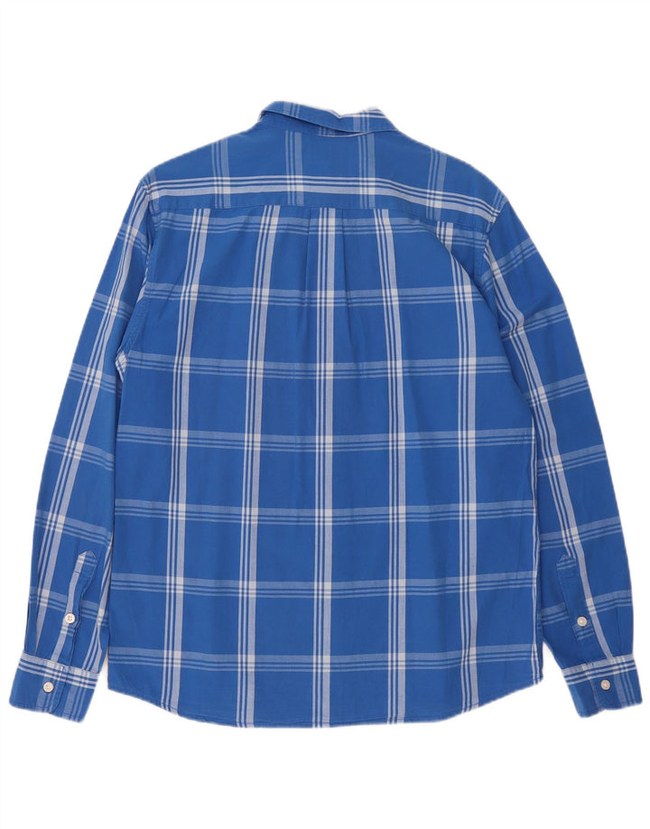 Wrangler Mens Regular Shirt Medium Blue Check Cotton