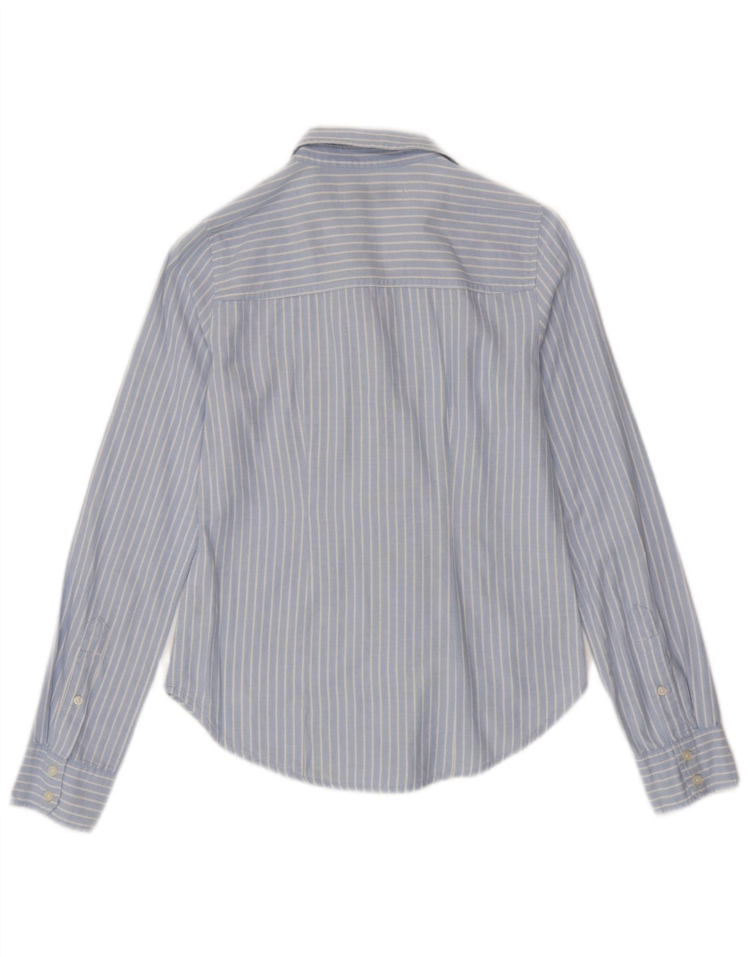 ABERCROMBIE & FITCH Womens Shirt UK 6 XS Blue Striped Cotton