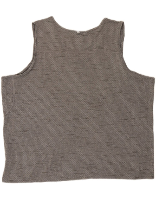 RUSSELL ATHLETIC Mens Dri-Power Vest Top UK 46/48 XL Grey Flecked