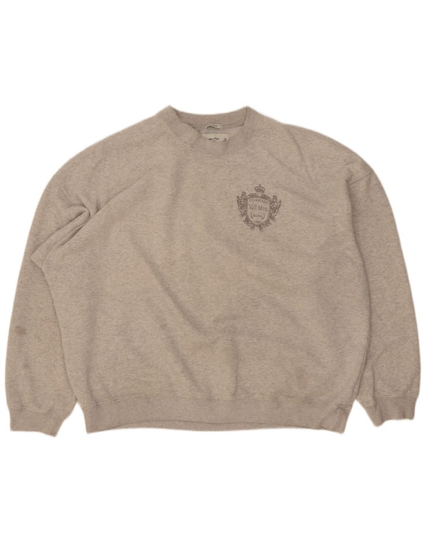 Abercrombie & Fitch Mens Oversized Sweatshirt Jumper XL Grey Flecked Cotton