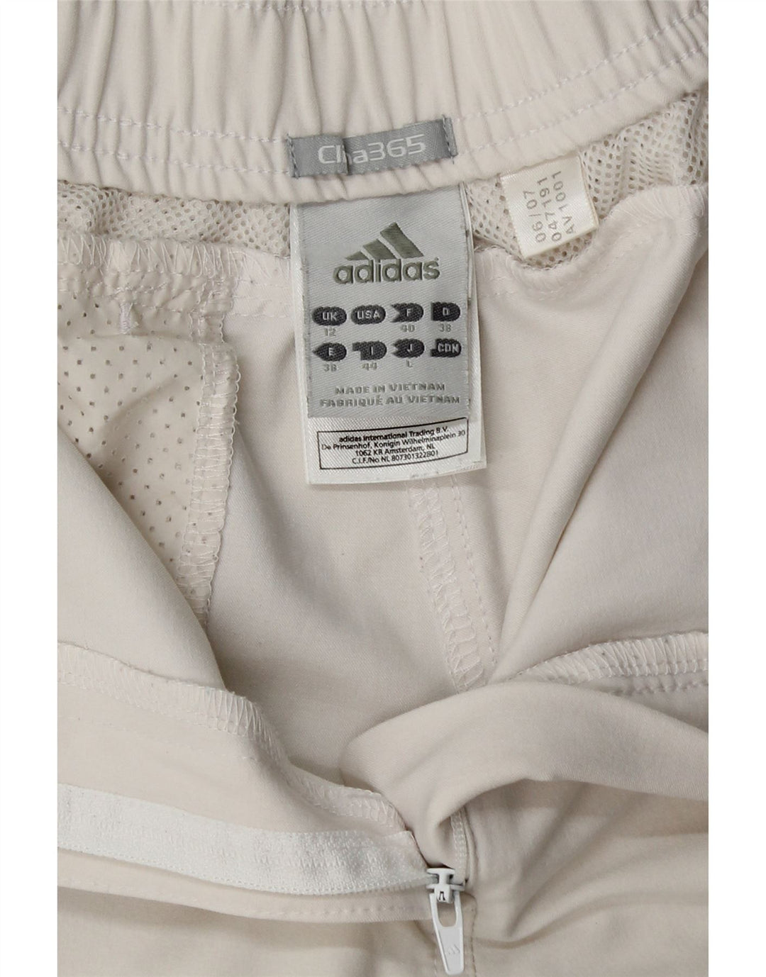 ADIDAS Womens Clima 365 Tracksuit Trousers UK 12 Medium White Nylon
