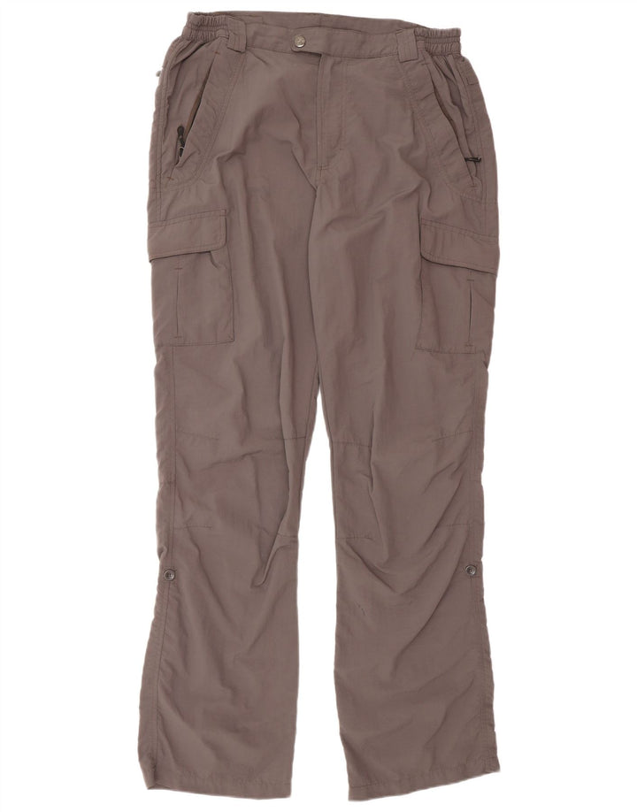 Brugi Mens Straight Cargo Trousers W34 L34 Grey Polyamide